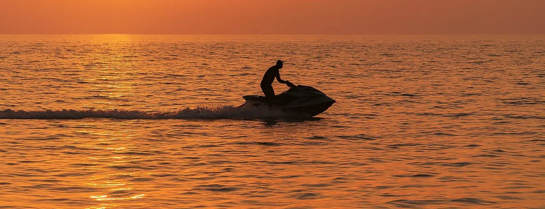Sunset jet ski guided tour to Lérins Islands