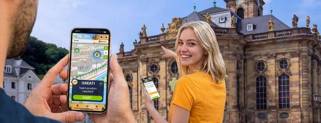 Self-guided digital scavenger hunt in Saarbrücken