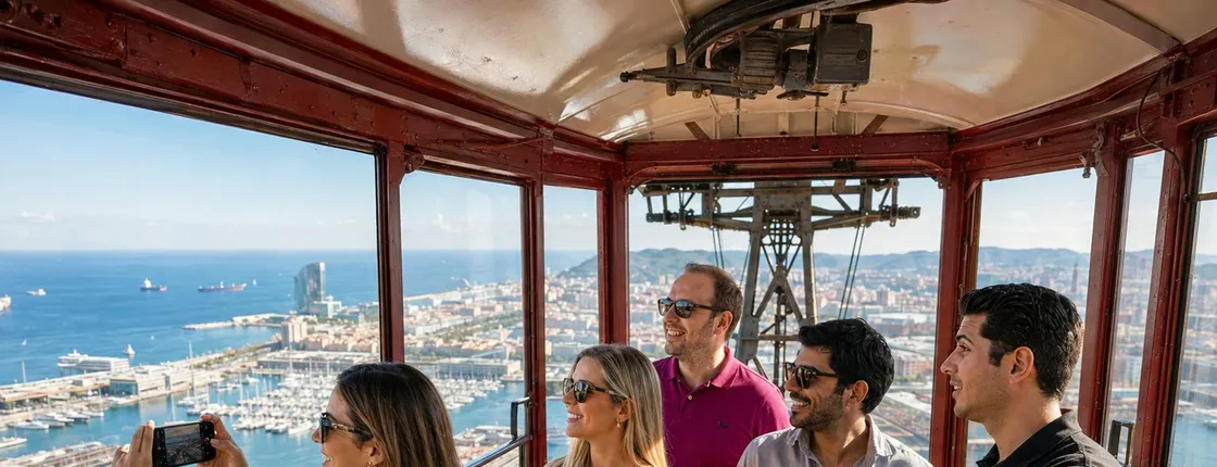 Barcelona tour with Montjuïc, Old Town, cable car and cruise