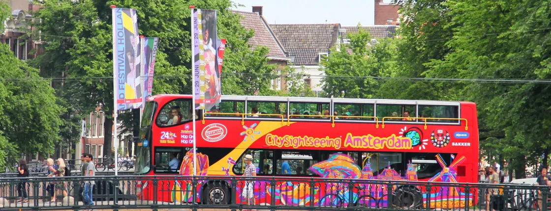 City Sightseeing hop-on hop-off Amsterdam bus tour and optional cruise