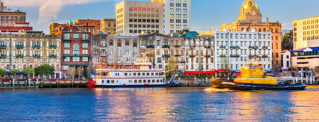 Savannah guided trolley tour and sightseeing cruise