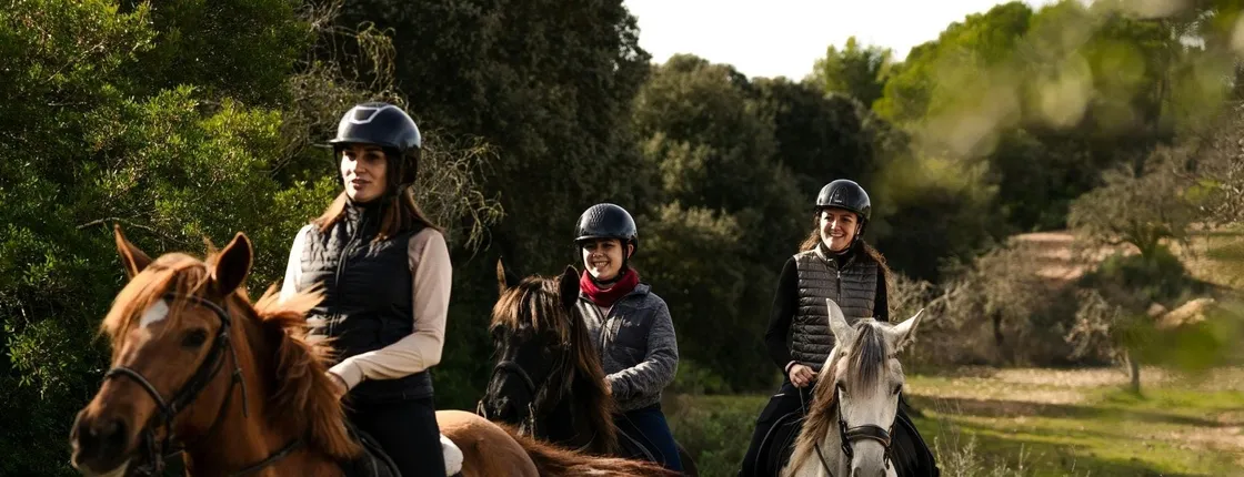 Dynamic horseback adventure through rural Mallorca