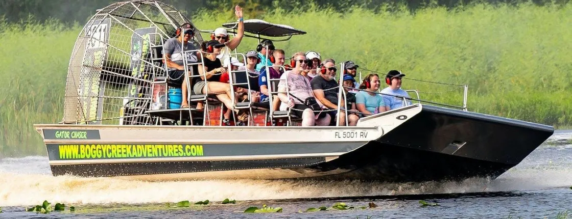 Boggy Creek 1-hour airboat ride with roundtrip transportation