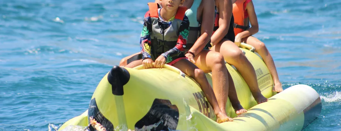 Banana boat experience in Armação de Pêra