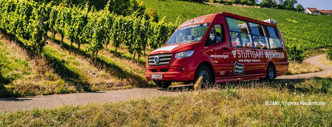 24-hour Stuttgart hop-on hop-off bus tour - blue and wine route
