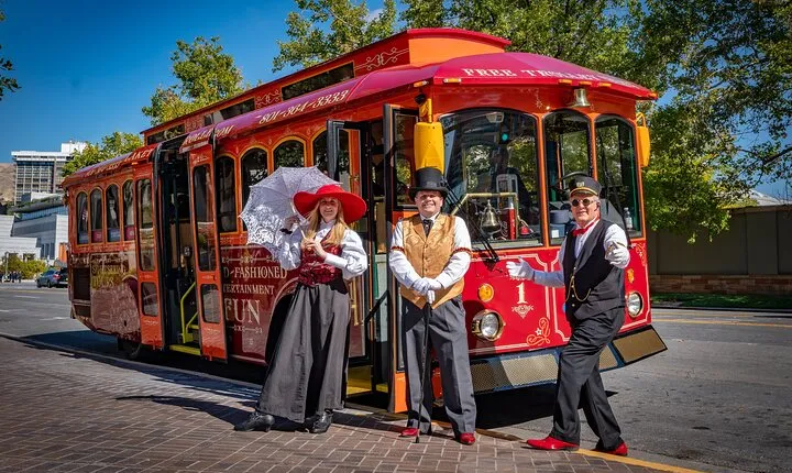 Salt Lake City Trolley Tour with 3 Theatrical Guides & Live Show