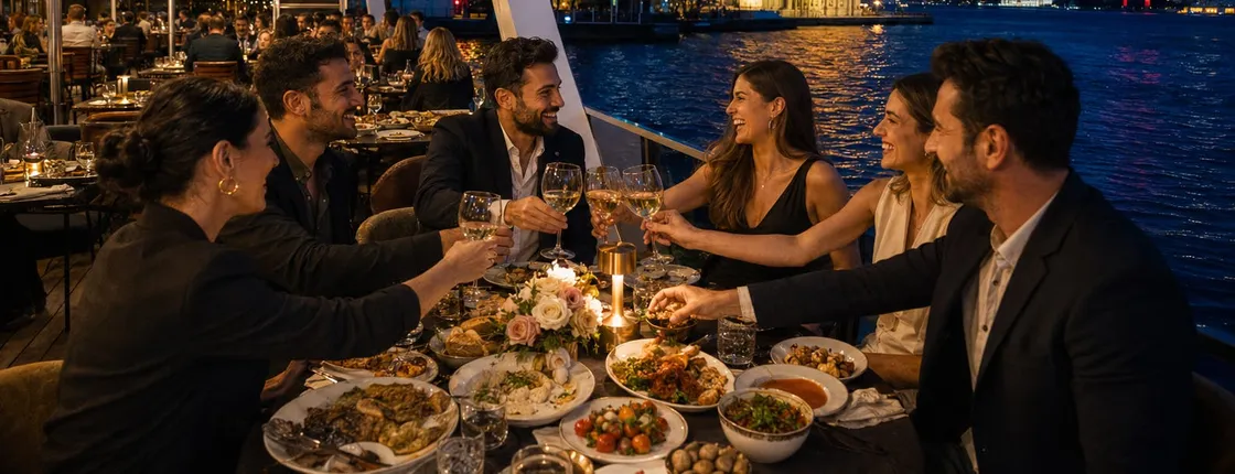 Bosphorus dinner cruise and live show