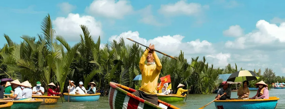 Monkey and Marble Mountains, Coconut Basket Boat and Hoi An City Tour
