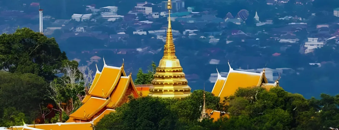 Chiang Mai private van day trip to Doi Suthep, Sticky Waterfall