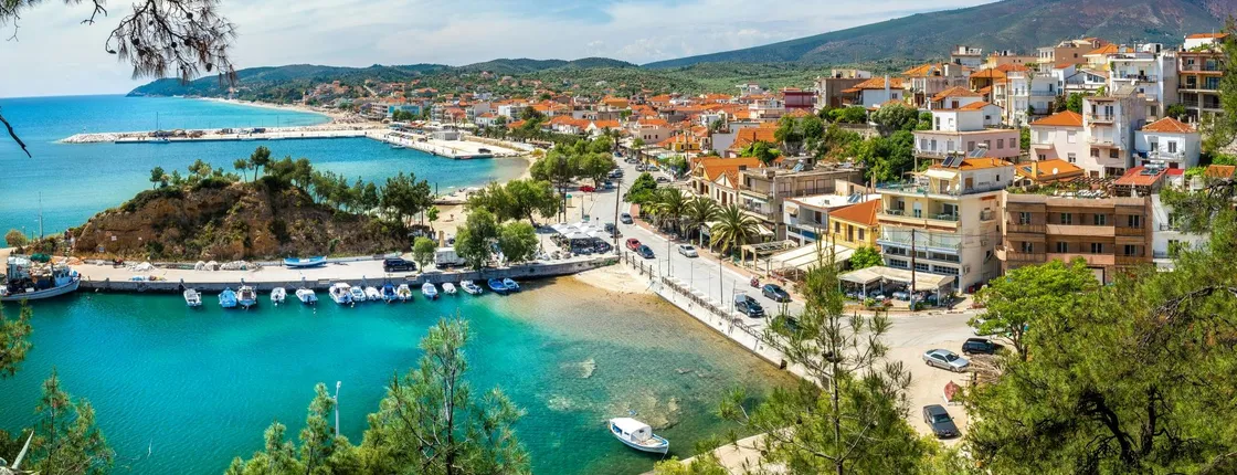 Full-day Thassos tour with Ancient Agora and Olive Museum from Kavala