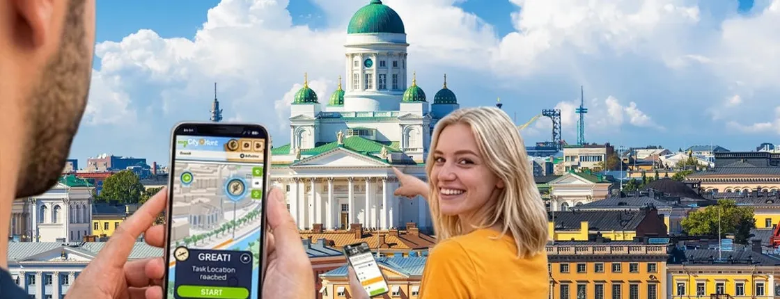 Self-guided digital scavenger hunt in Helsinki