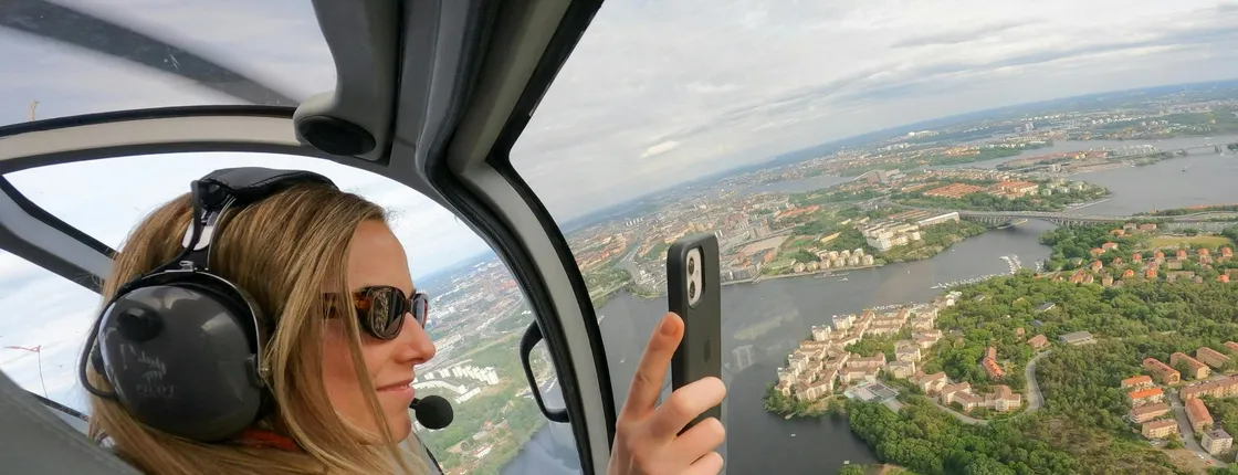 Stockholm highlights helicopter tour