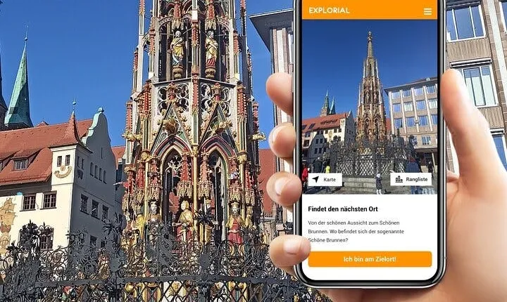 Nuremberg exploration walking tour with smartphone game