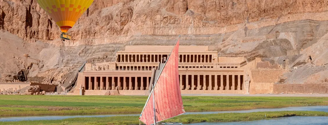 Balloon ride, Kings Valley, Hatshepsut Temple and felucca from Luxor