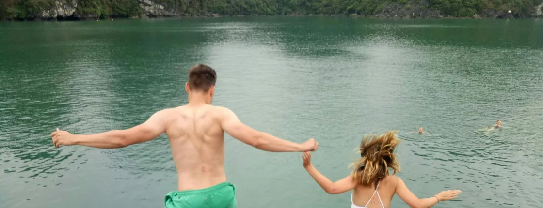 Lan Ha Bay and Ha Long Bay cruise with kayaking and snorkelling