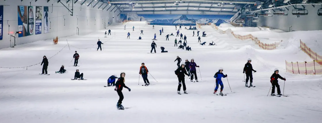 Tobogganing experience at SnowWorld Bispingen