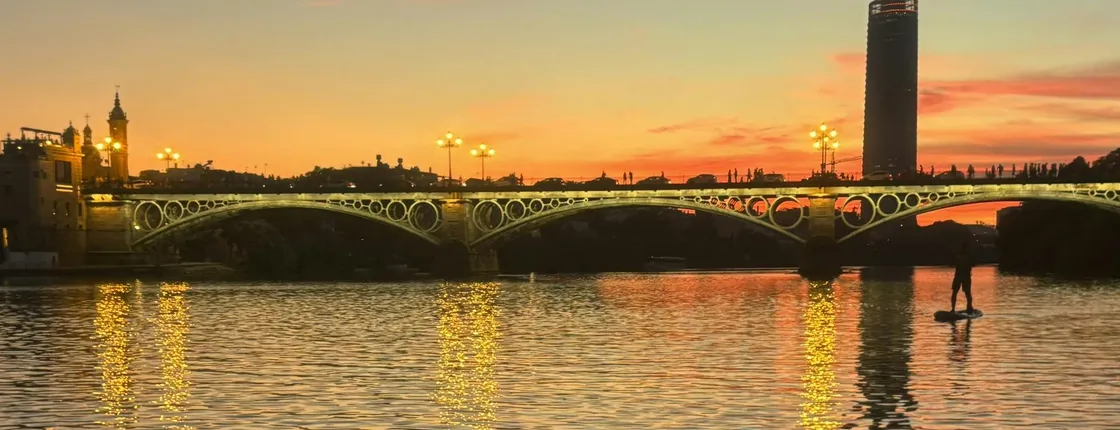 Sunset kayaking experience in Seville