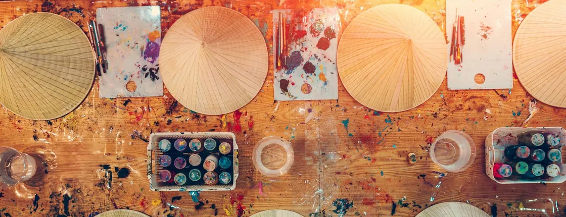 Conical hat painting workshop with Royal Tea in Hue
