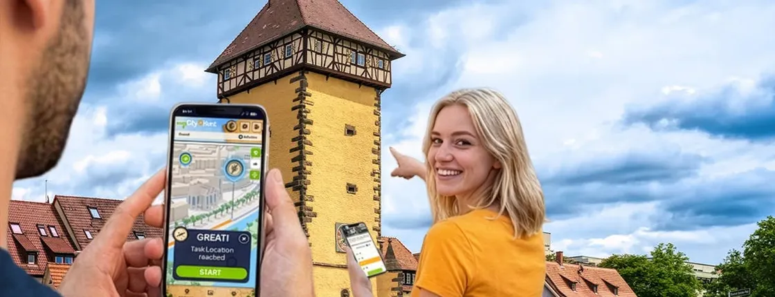 Self-guided digital scavenger hunt in Reutlingen