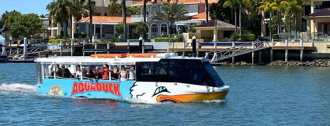 Aquaduck Sunshine Coast 1-hour city tour and river cruise