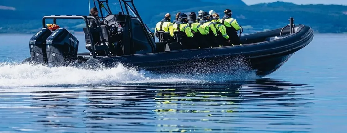 Mostraumen fjord safari tour in a premium RIB boat
