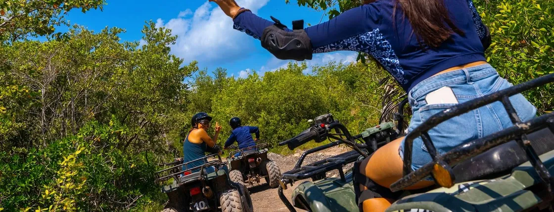 ATV jungle adventure and airboat ride to Isla Blanca Beach