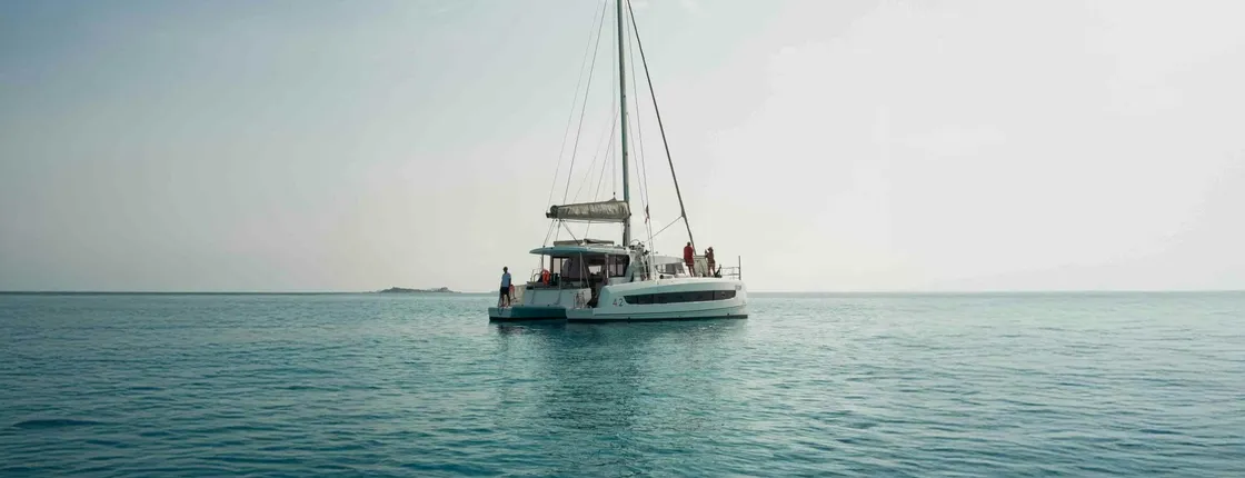 Costa Smeralda catamaran cruise with swim stops and lunch