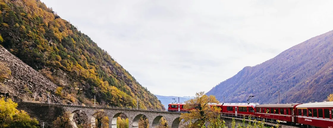 Bernina Red Train and St. Moritz Journey from Milan