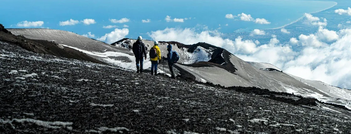 Guided Etna summit crater trek with cable car and 4×4