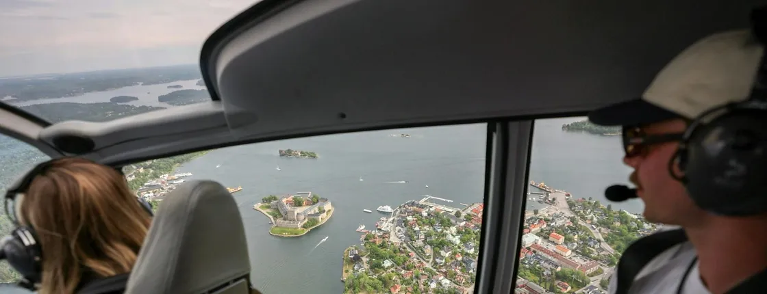 Stockholm 30-minute private helicopter tour with Vaxholm