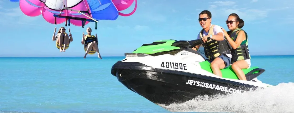 Parasailing and jet ski safari combo