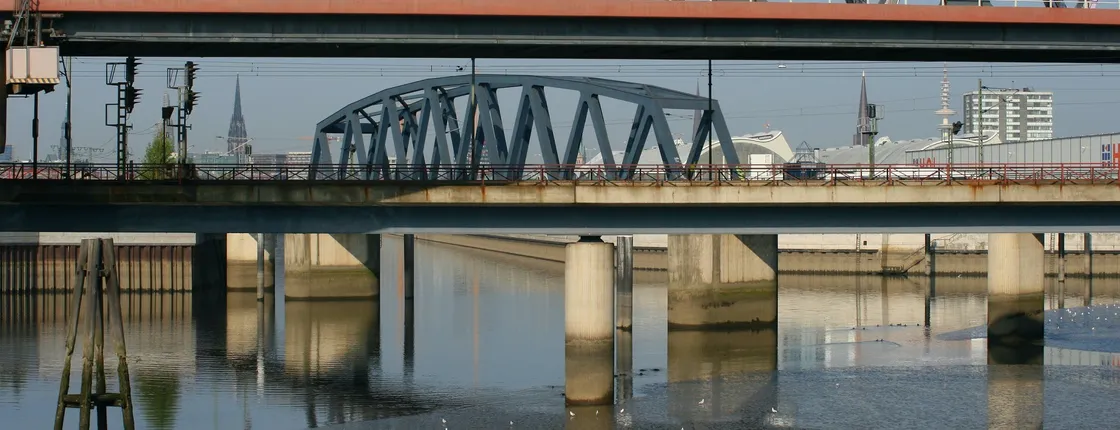 Boat trip around Hamburg's Elbe island Wilhelmsburg