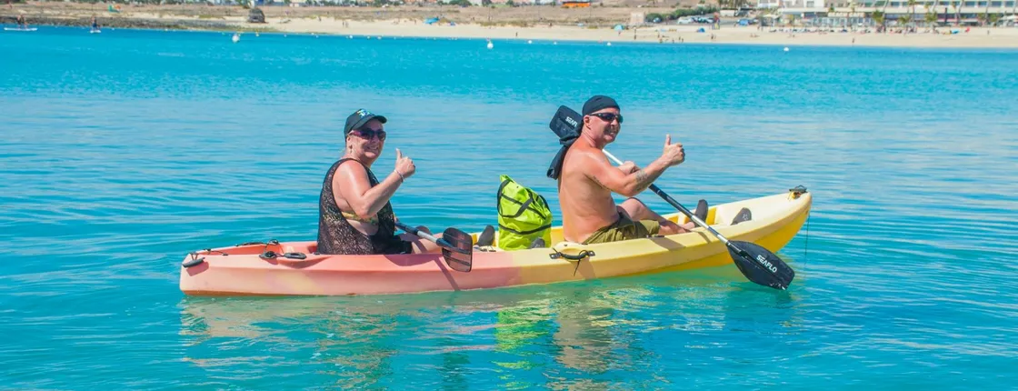 Double Kayak hire ticket from Caleta de Fuste harbour