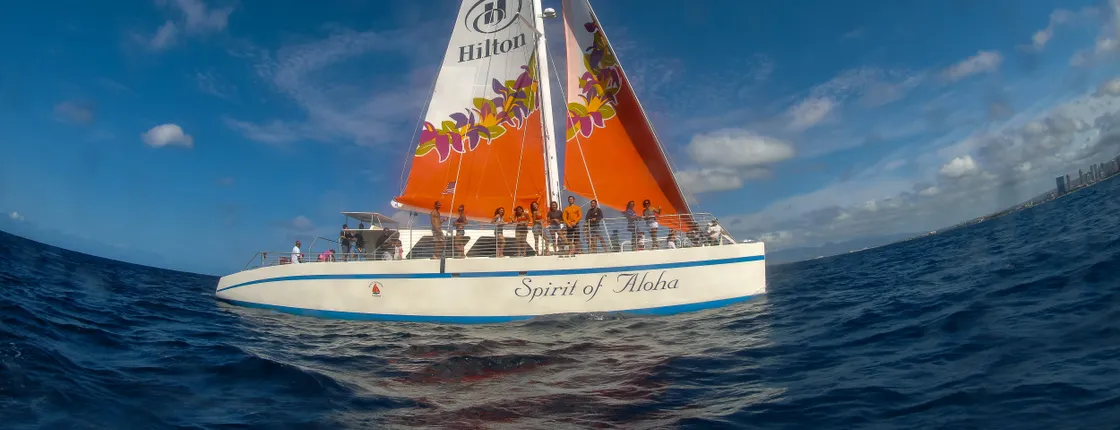Hawaii catamaran sailing and snorkeling excursion