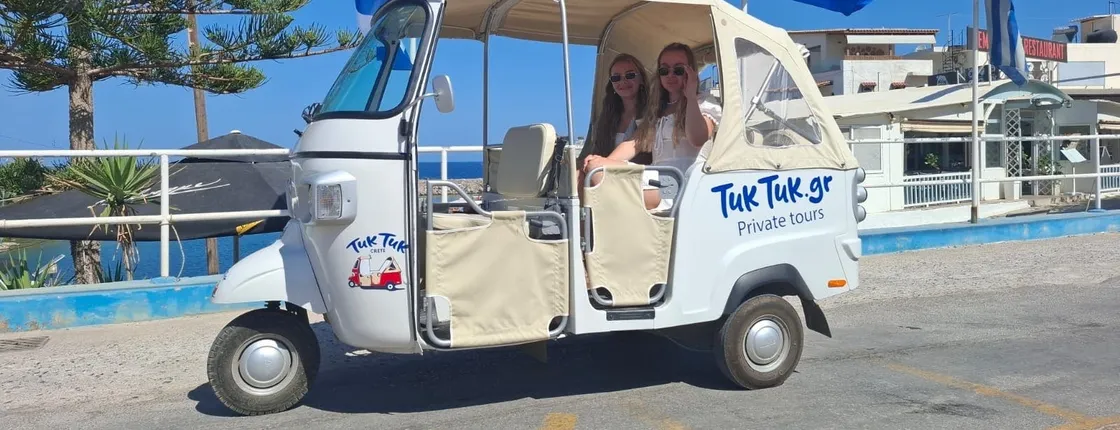 Malia to Hersonissos private tuk-tuk adventure with tastings