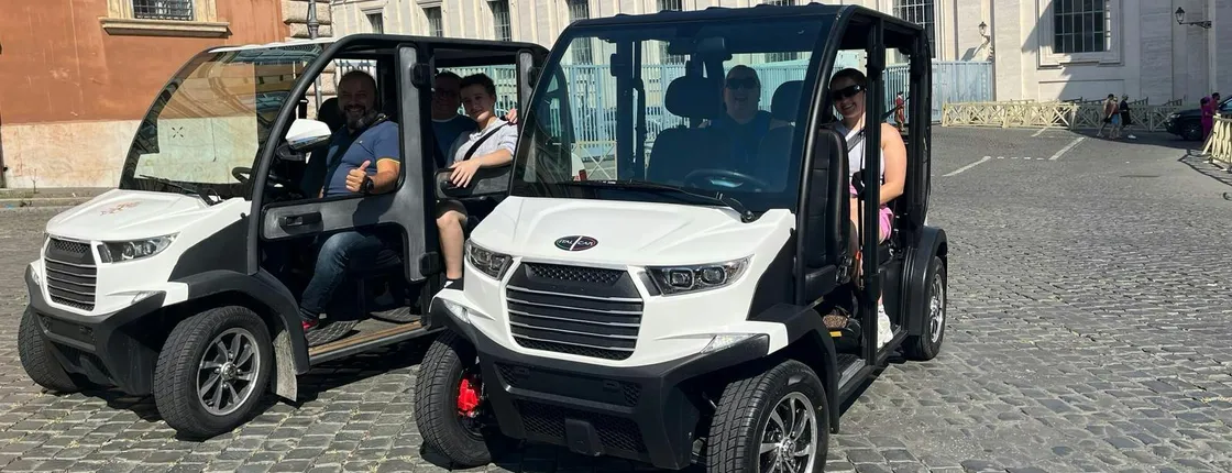 Private Rome Tour by Golf Cart with Optional Catacombs Visit