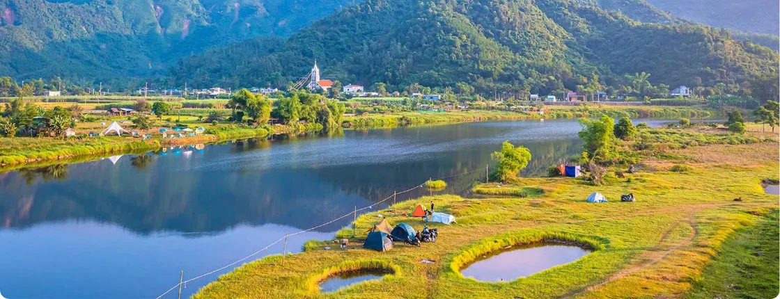 Vietnam experience with cooking class, cycling tour and waterfall stop