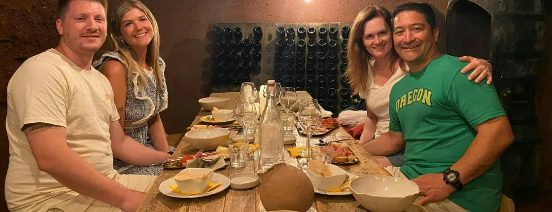 Candlelit wine tasting experience in an ancient Roman cave