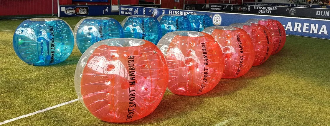 Indoor bubble football experience in Hamburg