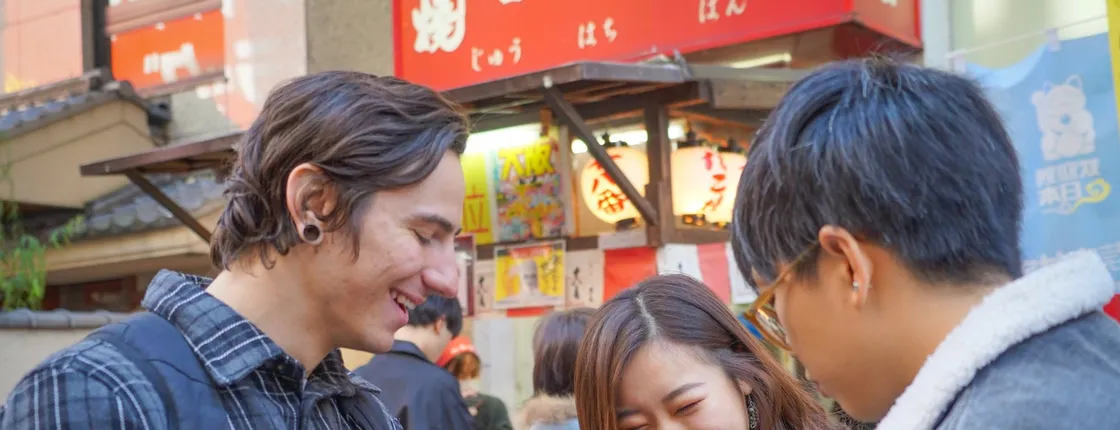 Osaka local food tour in Dotonbori and Shinsekai