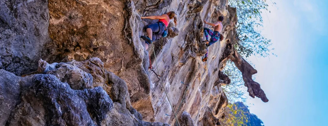 Guided rock climbing experience in Krabi with hotel pick-up
