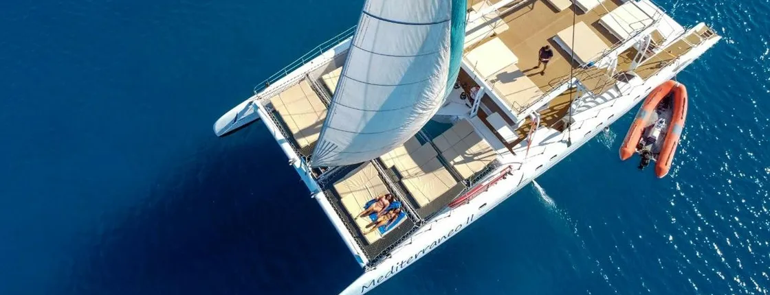 Relaxing adults-only Blue Lagoon catamaran trip