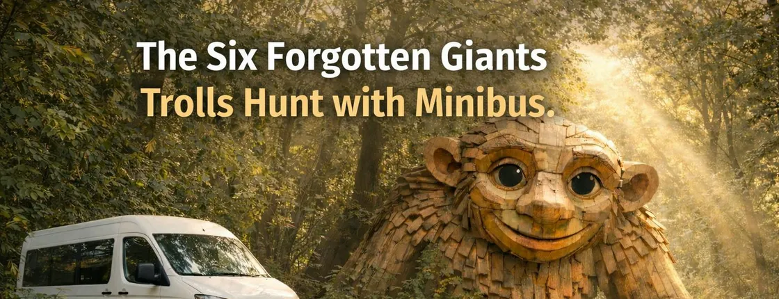 The Six Forgotten Giants Trolls hunt with minibus