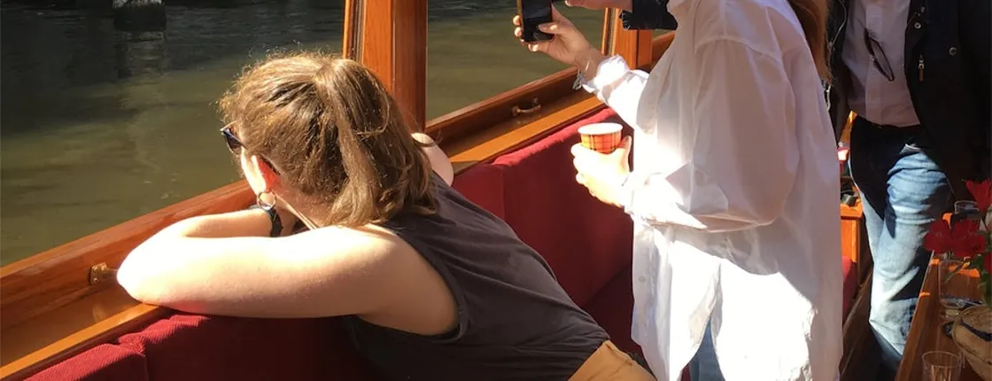 Early morning Amsterdam canals boat tour
