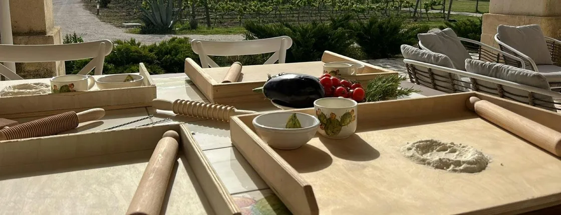 Cooking class and lunch at Masseria Torleanzi