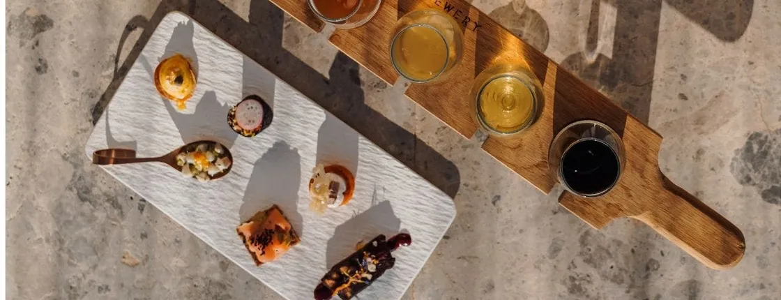 Ftelos brewery private beer tasting experience in Santorini