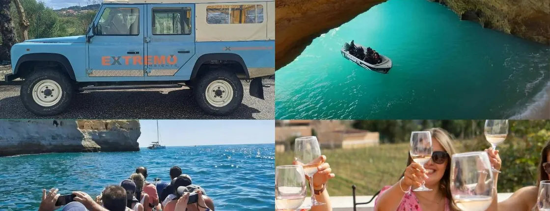 4x4 ride in Algarve with wine tasting, and boat cruise