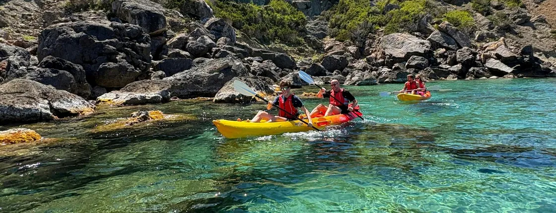Kayak and snorkel trip from Ibiza’s Es Figueral Beach