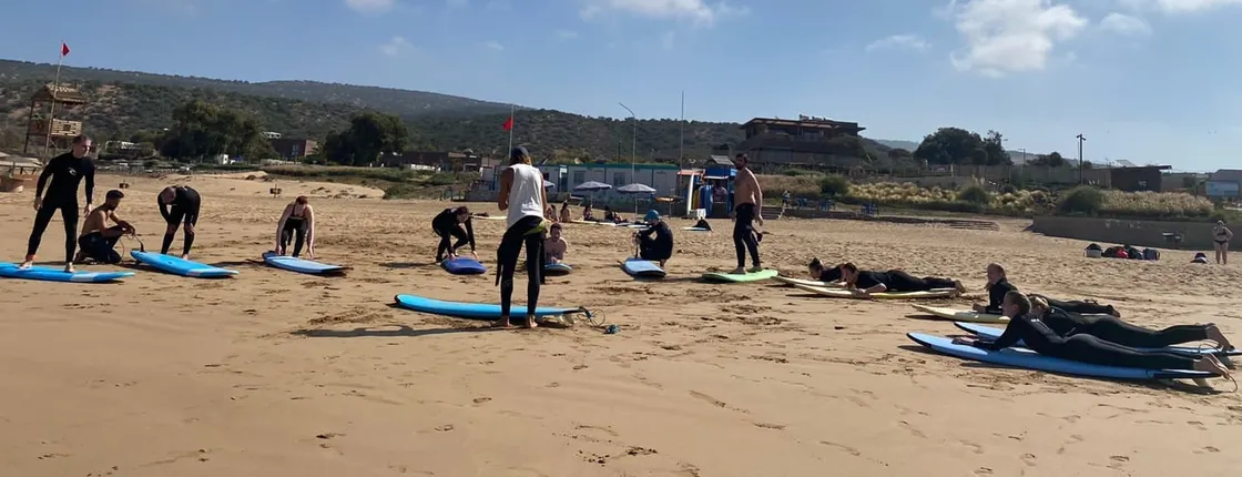 Surf lesson with pickup from Agadir and Taghazout