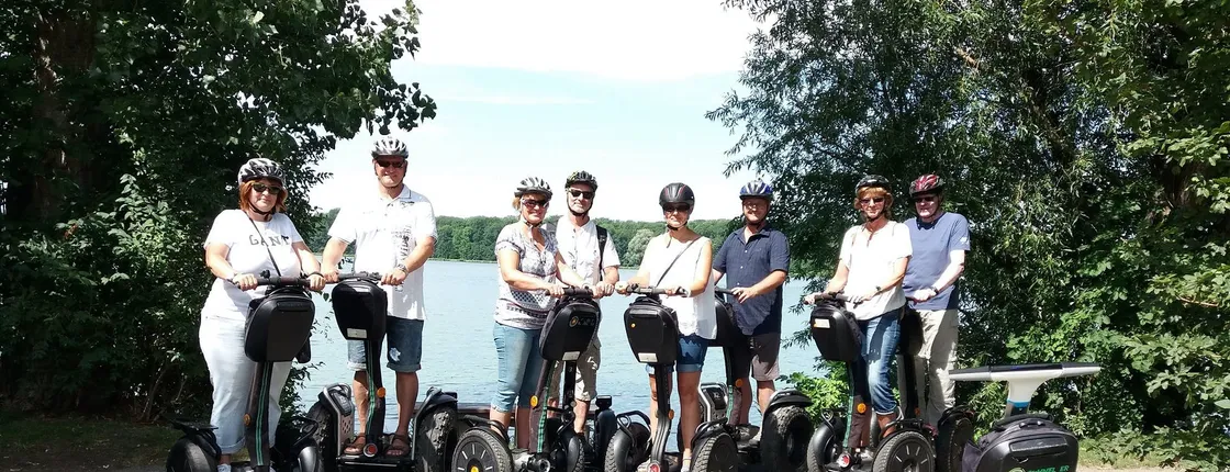 Self-balancing scooter tour lake Rötha